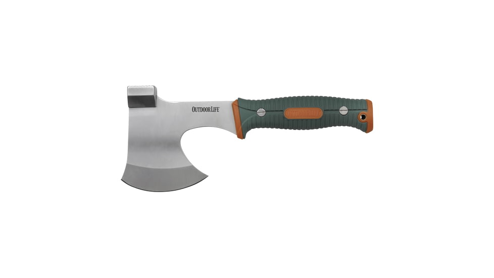 Master Cutlery Outdoor Life Camp Axe, 3in 3Cr13 Blade, ABS Handle, Green/Orange, OLAXE001OGN
