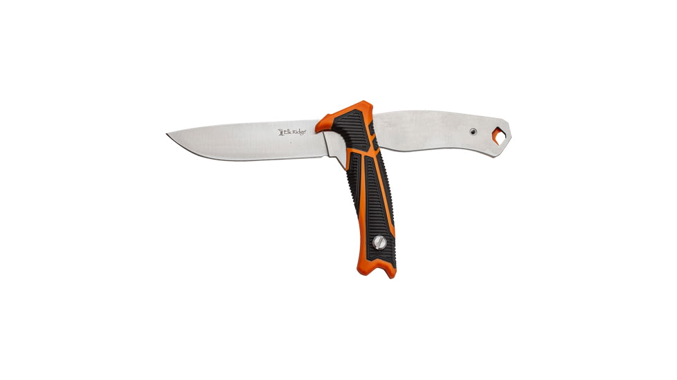 Elk Ridge Trek 4.5in Fixed Blade Knife, 4.5 in, Stainless Steel, Gut Hook/Drop Point, ERTKFIX001