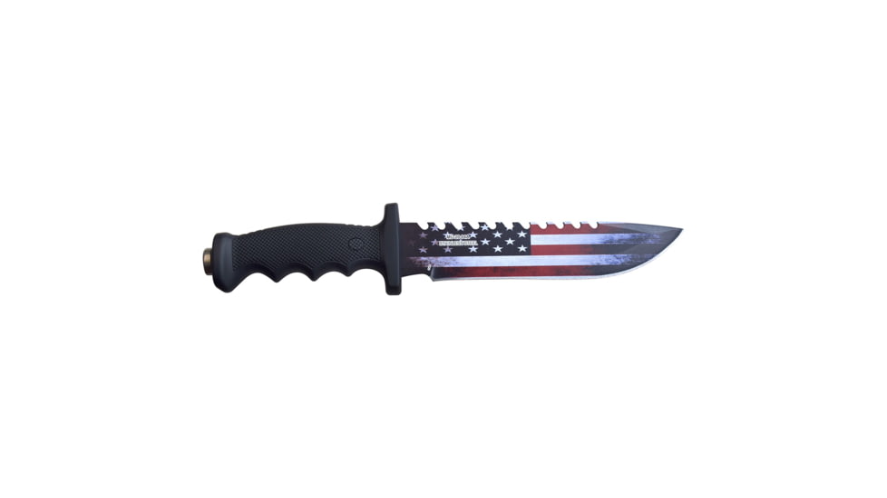 Master USA Bowie Fixed Blade Knife, 7.5 in, 3Cr13 Stainless Steel Stainless Steel, Black, MU-20-04A