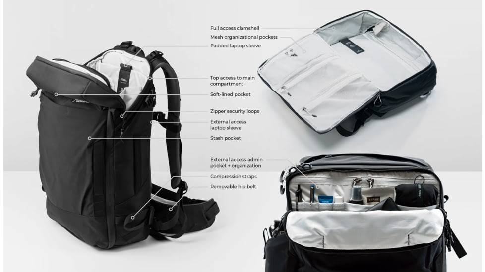 Matador 35L GlobeRider Travel Backpack, Black, MATGR35001BK