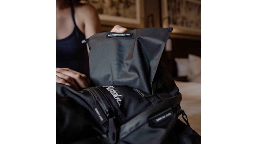 Matador FlatPak Zipper Toiletry Case, Charcoal/Black, One Size, MATFPZ001CH