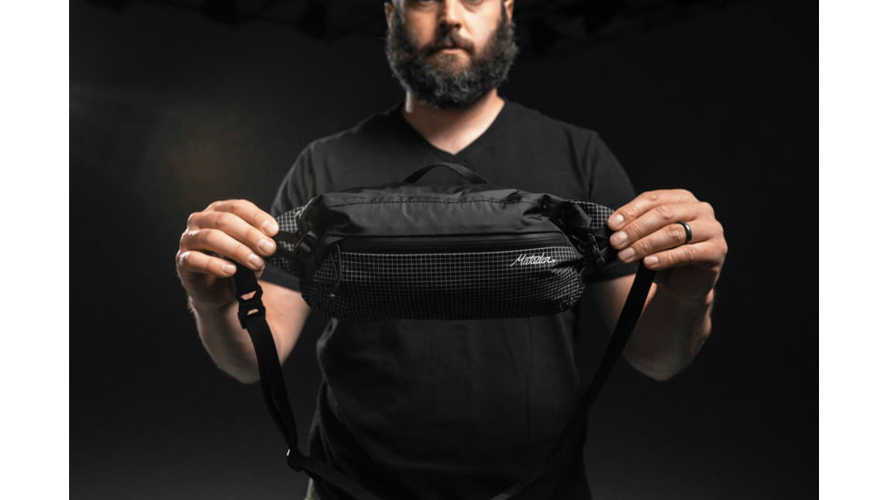 Matador Freerain Waterproof Packable Hip Pack, Charcoal/Black, 2-4 liter, MATFRHP001BK