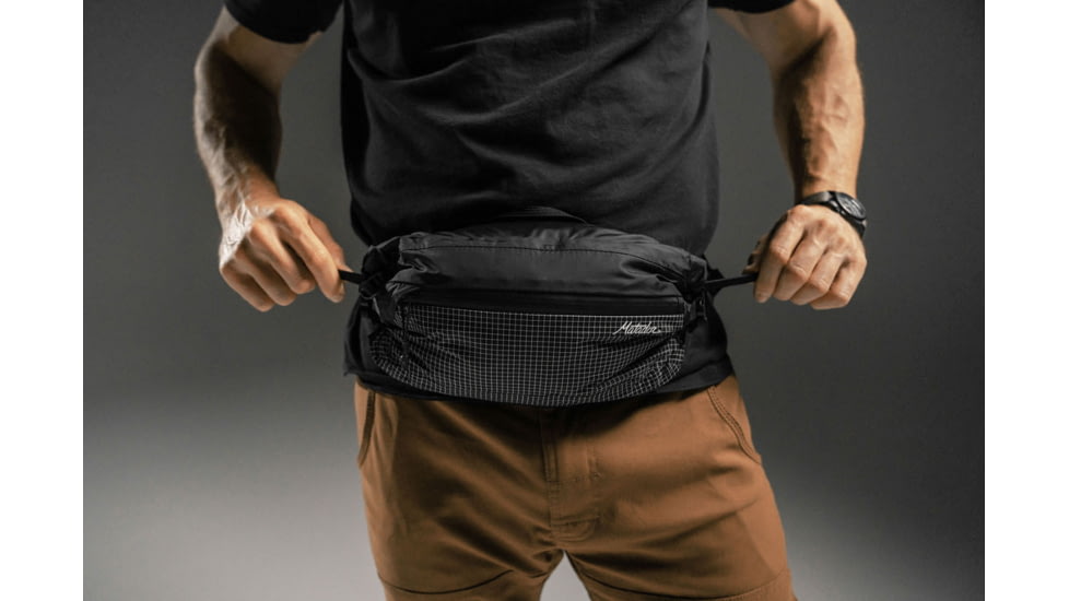 Matador Freerain Waterproof Packable Hip Pack, Charcoal/Black, 2-4 liter, MATFRHP001BK