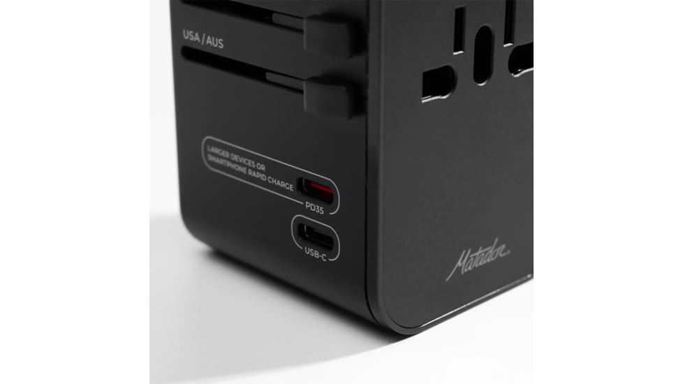 Matador Global Travel Adapter, Black, 3x2x2, MATJY307001BK