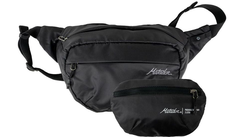 Matador On-Grid Packable Hip Pack, Charcoal/Black, 2 liter, MATOGHP01BK