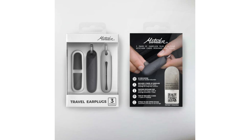 Matador Travel Earplugs Kit, Black/White, MATEP2001BW