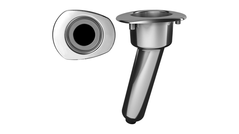 Mate Series Elite Screwless Stainless Steel 15 Rod &amp; Cup Holder - Drain - Oval Top 72518