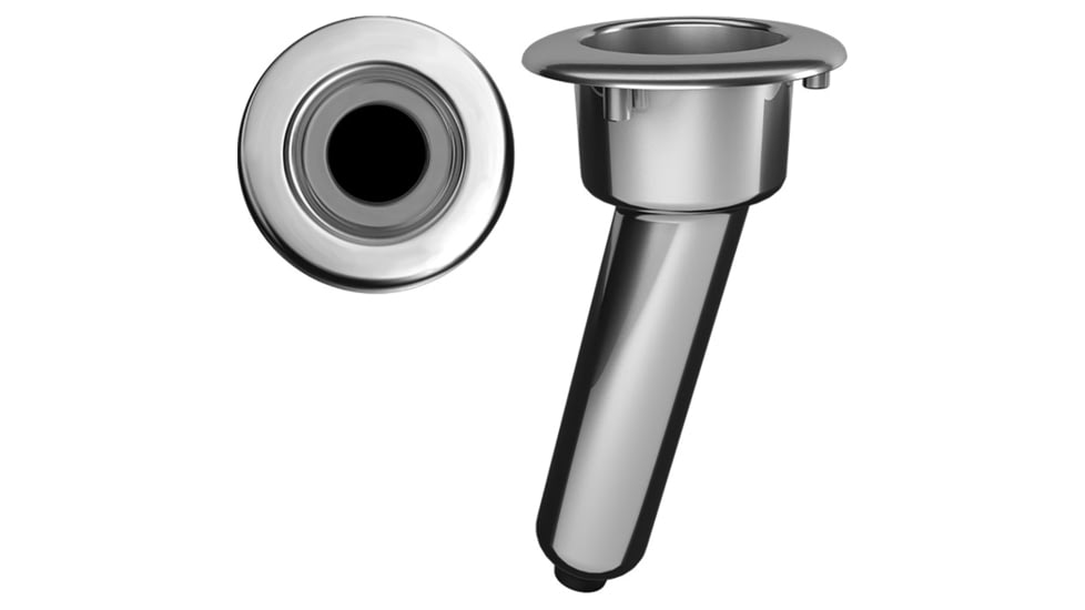 Mate Series Elite Screwless Stainless Steel 15 Rod &amp; Cup Holder - Drain - Round Top 72508