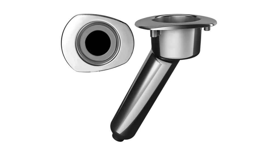 Mate Series Elite Screwless Stainless Steel 30 Rod &amp; Cup Holder - Drain - Oval Top 72516