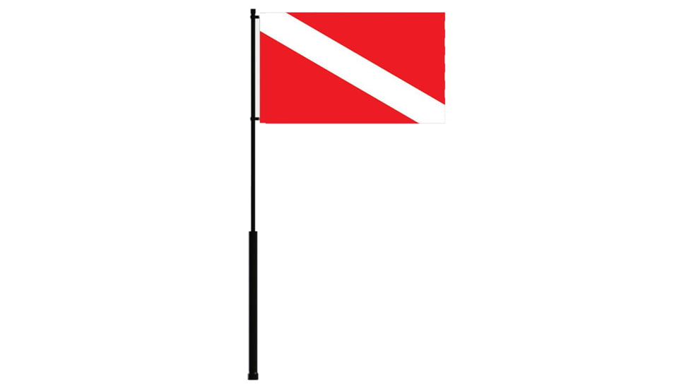 Mate Series Flag Pole - 36in w/Dive Flag, FP36DIVE