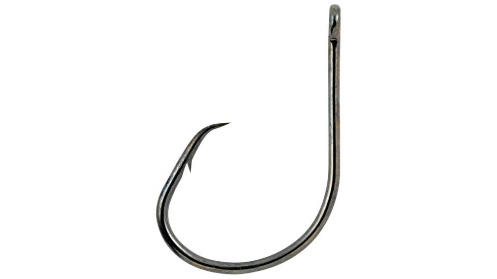 Matzuo Circle Hook,Straight Eye,Black Chrome,Size 6/0 008278