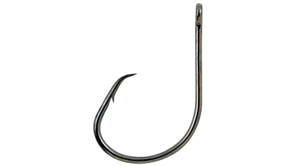 Matzuo Circle Hook,Straight Eye,Black Chrome,Size 8/0 119094