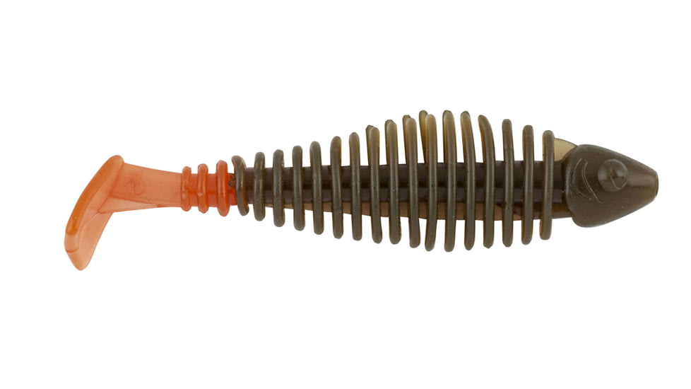 Matzuo Gaikotsu 2.5in Ribbed Swimmer 8pk, Fire Tail Craw, MTZGK2.5FTCR
