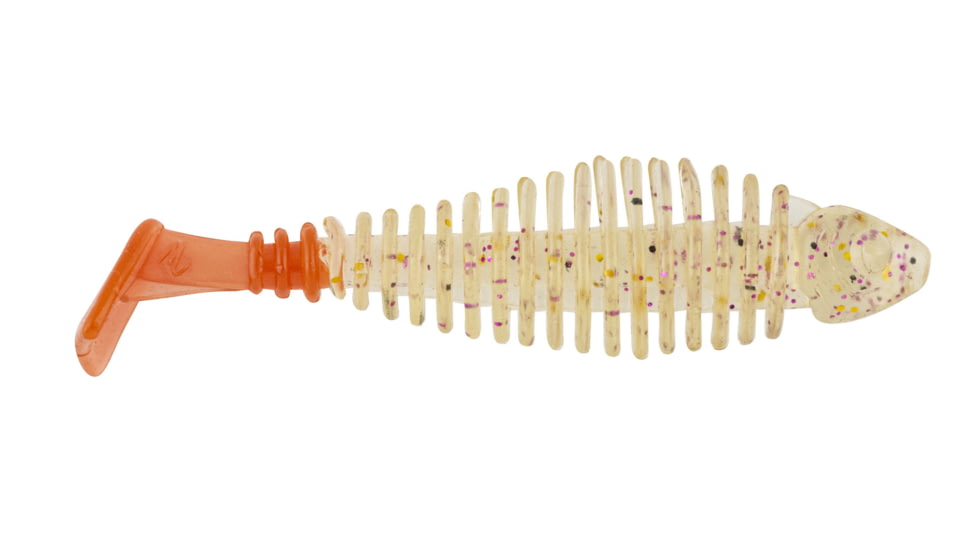 Matzuo Gaikotsu 2.5in Ribbed Swimmer 8pk, Fire Tail Gold, MTZGK2.5FTGLD