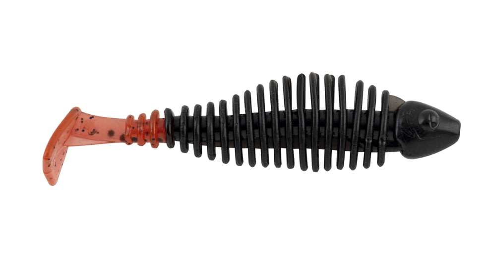 Matzuo Gaikotsu 2.5in Ribbed Swimmer 8pk, Fire Tail Rootbeer, MTZGK2.5FTRBR