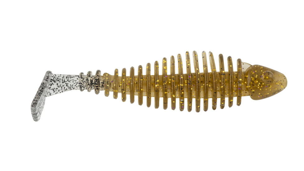 Matzuo Gaikotsu 3.5in Ribbed Swimmer 8pk, Black Tail Goby, MTZGK3.5BTG