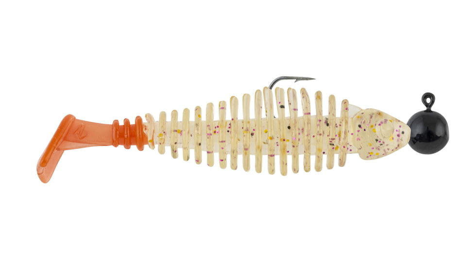 Matzuo Gaikotsu Pre-Rigged Swimmer 3.5in 3pk, 1/8th oz Fire Tail Gold, GK3.5FTGOLD3PK