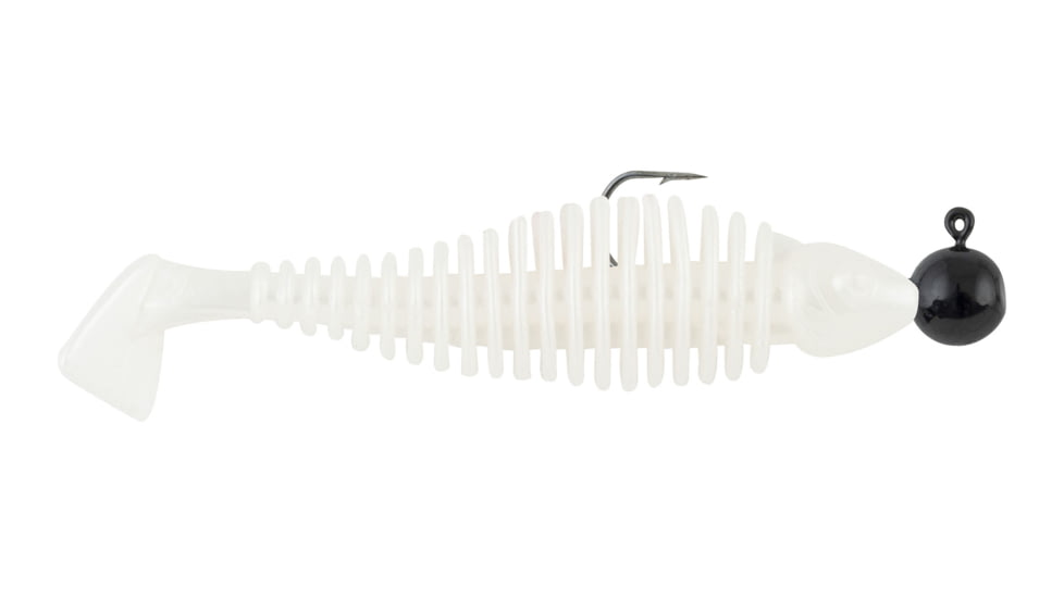 Matzuo Gaikotsu Pre-Rigged Swimmer 3.5in 3pk, 1/8th oz Pearl, GK3.5PRL3PK