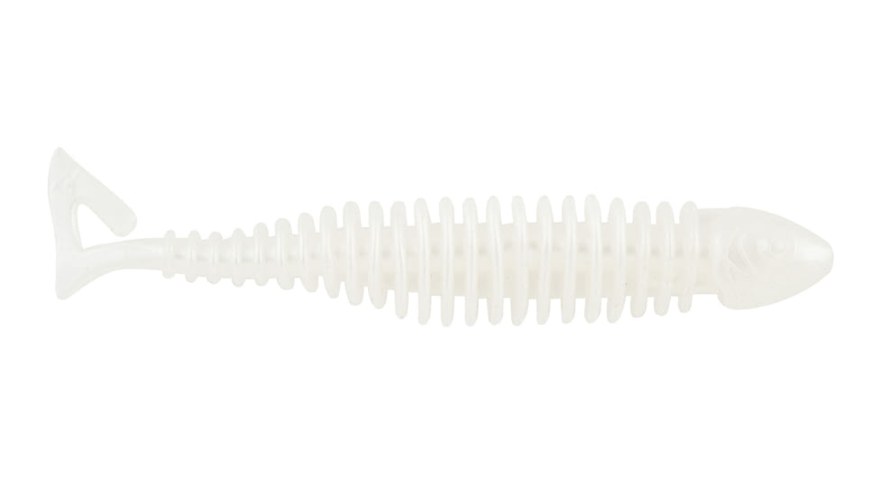 Matzuo Gaikotsu Ribbed Curl Tail 4.5" 8pk, Pearl, MTZGKCT4.5PRL