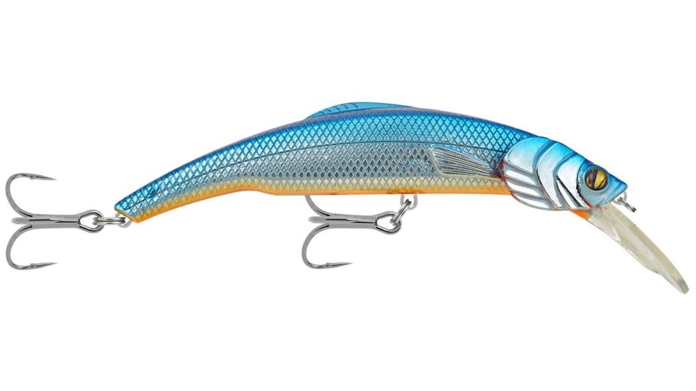 Matzuo Kinchou Minnow Saltwater Series Bait,5.5in,Chrome Blue Orange Belly 118792