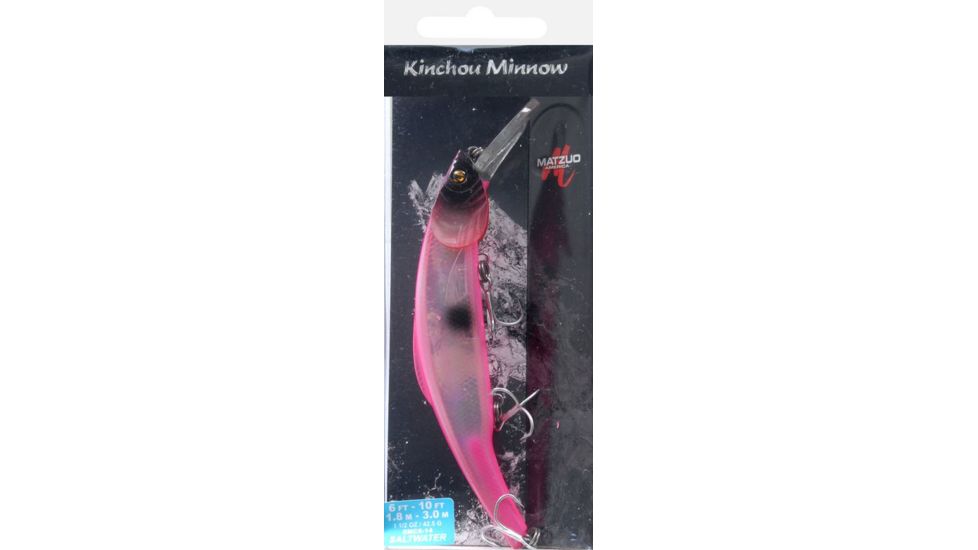 Matzuo Kinchou Minnow Saltwater Series Bait,5.5in,Pink 118795