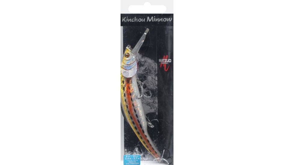 Matzuo Kinchou Minnow Saltwater Series Bait,7.5in,Bunker 114365