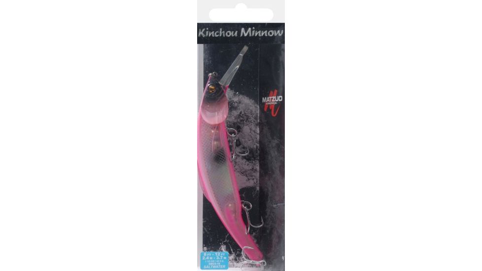 Matzuo Kinchou Minnow Saltwater Series Bait,7.5in,Pink 114364