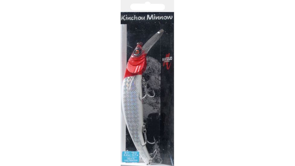 Matzuo Kinchou Minnow Saltwater Series Bait,7.5in,Red Head 114357