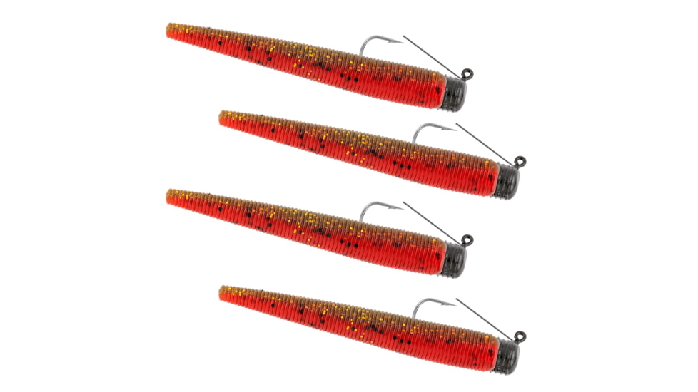Matzuo Weedless Ned Rig 1/8oz Molten Craw 4pk, MZMFW18-MC