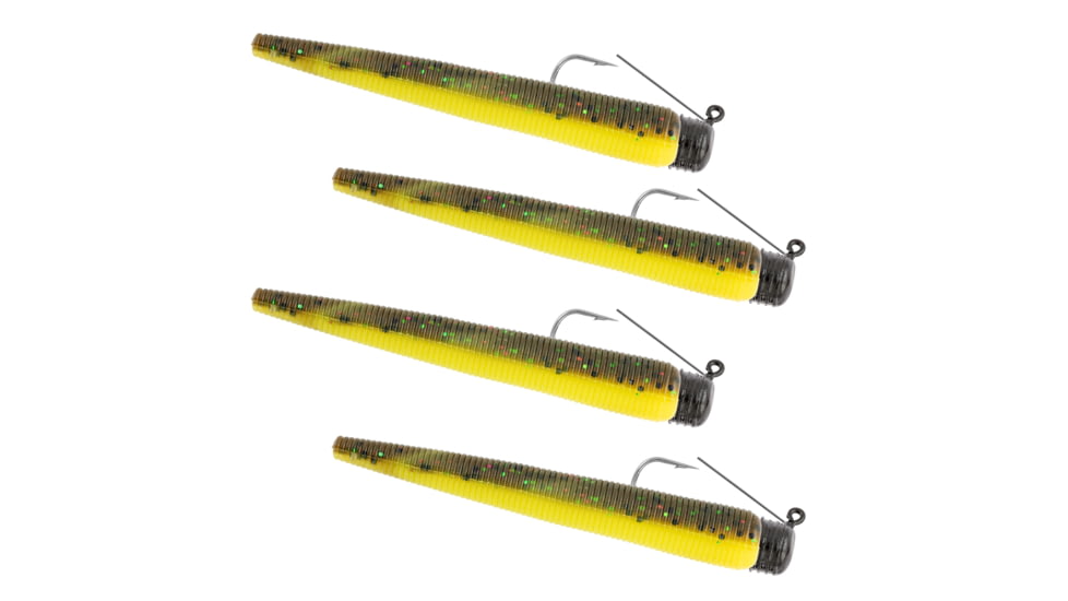 Matzuo Weedless Ned Rig 1/8oz YellowJacket 4pk, MZMFW18-YJ
