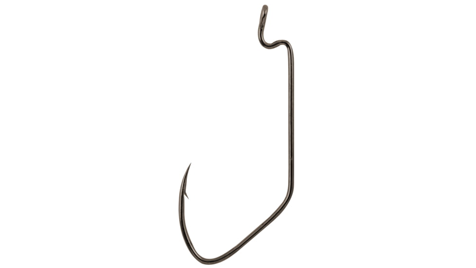 Matzuo Xtra-Wide Jbend Worm Hook, Black, SIze 3/0, 25 per Pack, 143012-3/0