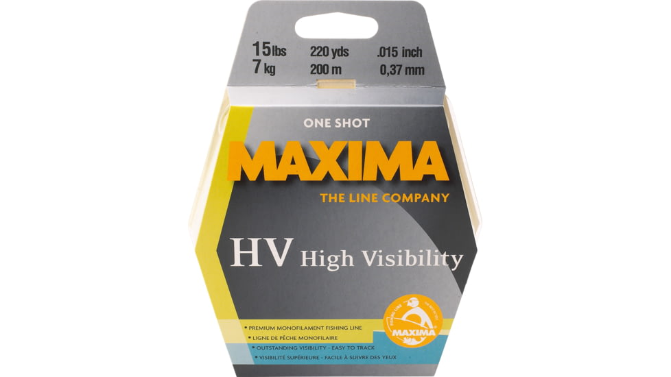 Maxima HV Mono Line 1-Shot Spool 8lb 220yd Bright Yellow, MOY-8
