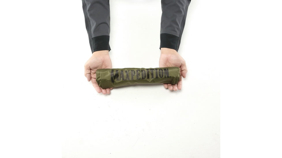 Maxpedition Roll Up Tote w/ 2 Maxpedition Logos, Green, 14in x 12in x 8in, TTEMXGRN