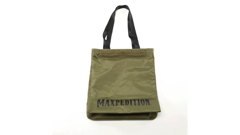 Maxpedition Roll Up Tote w/ 2 Maxpedition Logos, Green, 14in x 12in x 8in, TTEMXGRN
