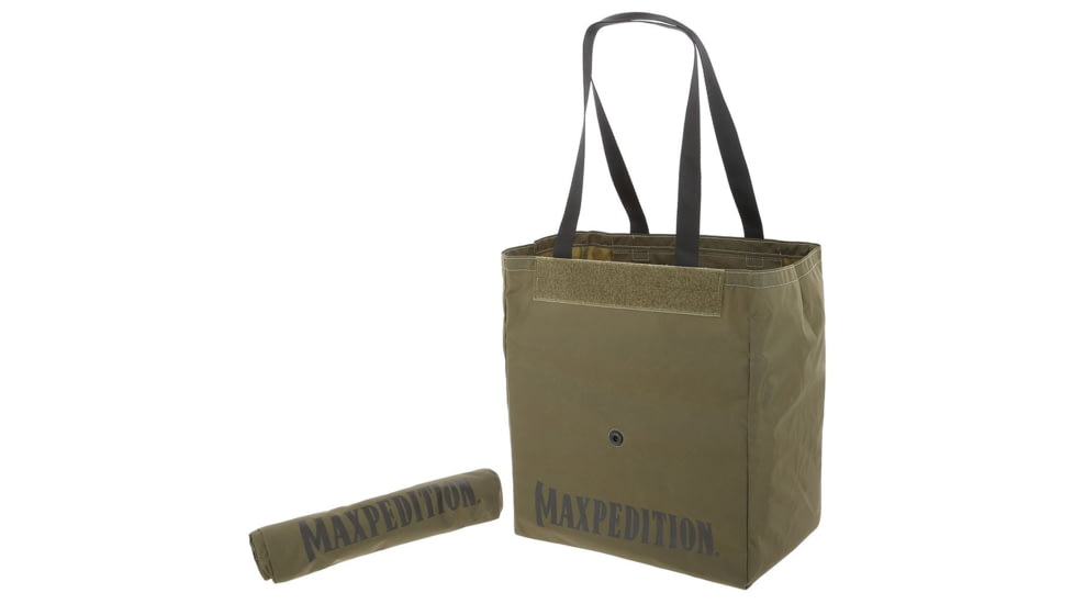 Maxpedition Roll Up Tote w/ 2 Maxpedition Logos, Green, 14in x 12in x 8in, TTEMXGRN