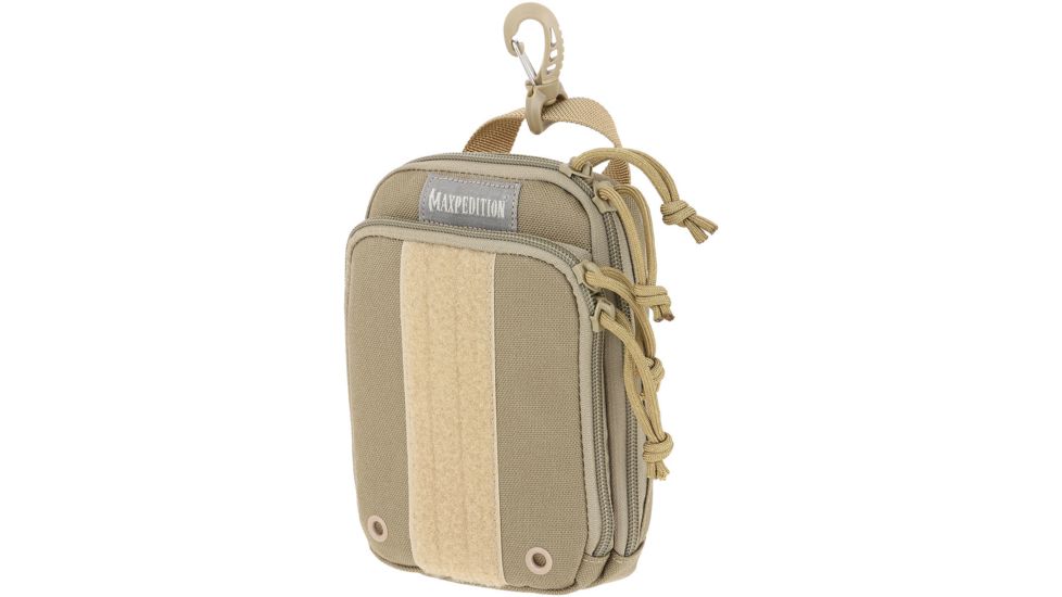 Maxpedition ZipHook Large Pocket Organizer 5.25in x 2in x 8in, Khaki, Large PT1537K
