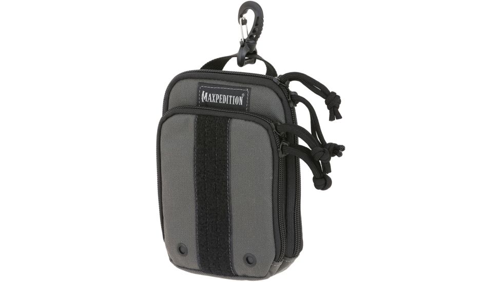 Maxpedition ZipHook Small Pocket Organizer 4.5in x 1.5in x 6.5in, Wolf Gray, Small PT1535W