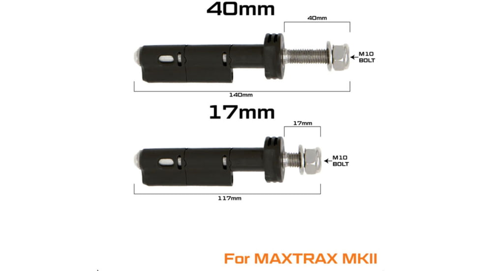 Maxtrax Mounting Pin Set MKII/X-Series, Black, MTXMPSX