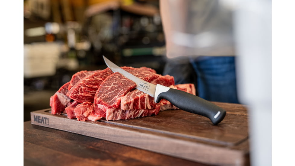 MEAT! Your Maker Boning Butcher Knife, 6 in, German 4116 Steel, Curved Fillet Blade, Polymer Handle, 1205578