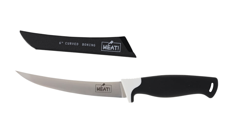 MEAT! Your Maker Boning Butcher Knife, 6 in, German 4116 Steel, Curved Fillet Blade, Polymer Handle, 1205578