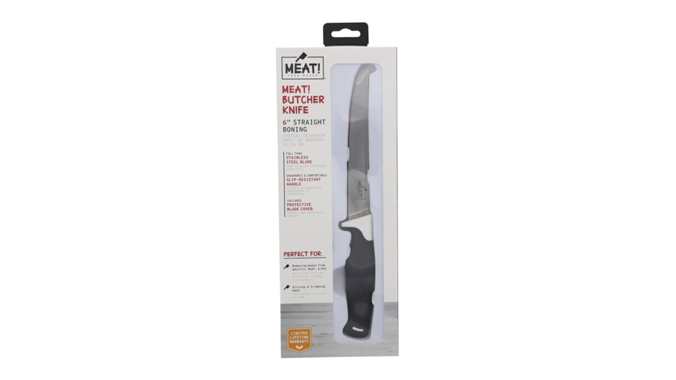 MEAT! Your Maker Boning Butcher Knife, 6 in, German 4116 Steel, Straight Blade, Polymer Handle, 1205582