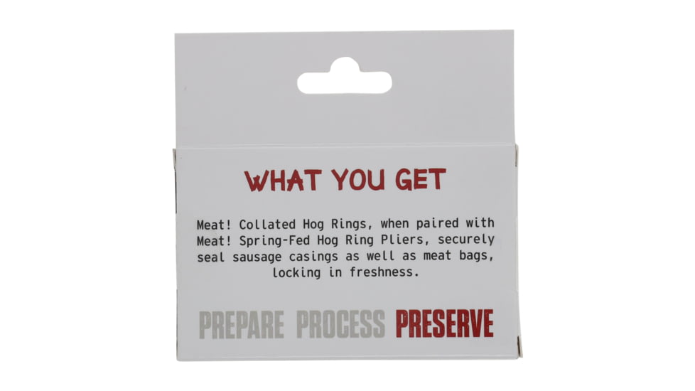 MEAT! Your Maker Collated Hog Rings, Pack of 500, Silver, 1205506