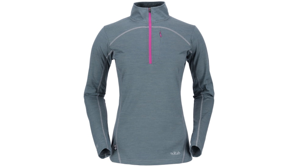 Meco 190 Zip Tee - Women's-Smoke-Large