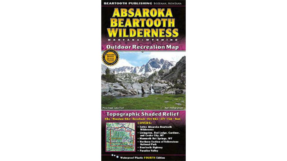 Media Absaroka Beartooth Wilderness Trail Map — CampSaver