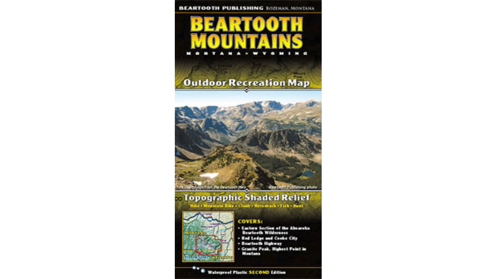 Media Beartooth Mountains Trail Map — CampSaver