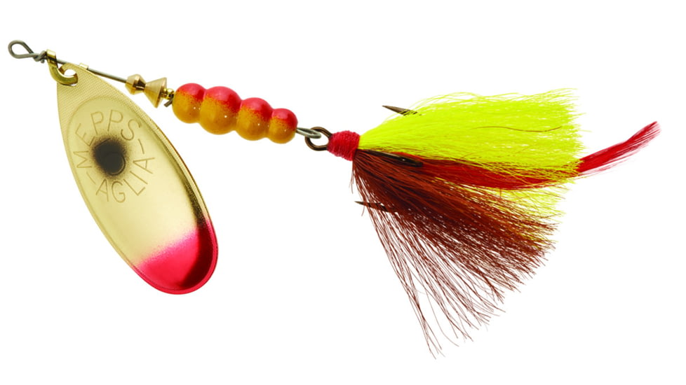 Mepps Aglia Bait Series - Dressed Treble 1/2oz Golden Shad, B5ST GSH