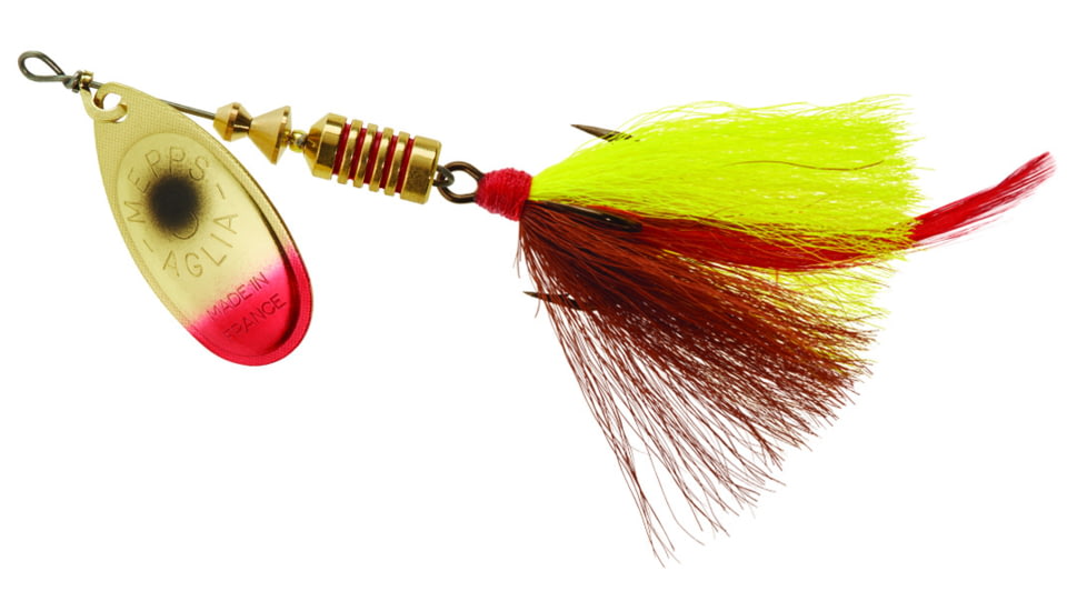 Mepps Aglia Bait Series - Dressed Treble 1/4oz Golden Shad, B3ST GSH
