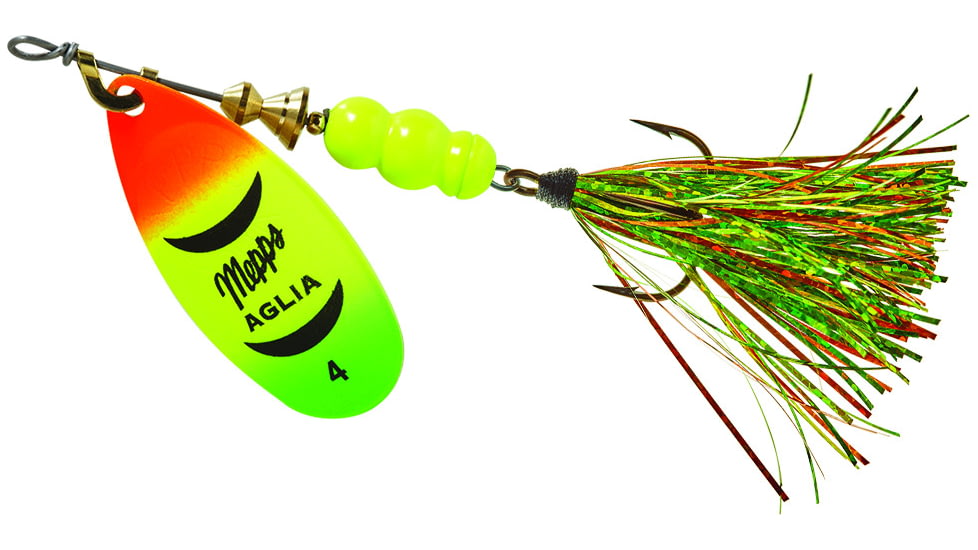 Mepps Aglia Flashabou In-Line Spinner 1/3 oz Hot Fire Tiger, B4FT HFT-FT