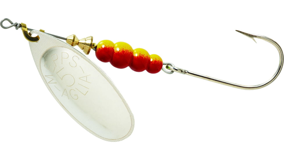 Mepps Aglia In-Line Spinner 1/2 oz, Plain Treble Hook, Silver Blade, B5P S