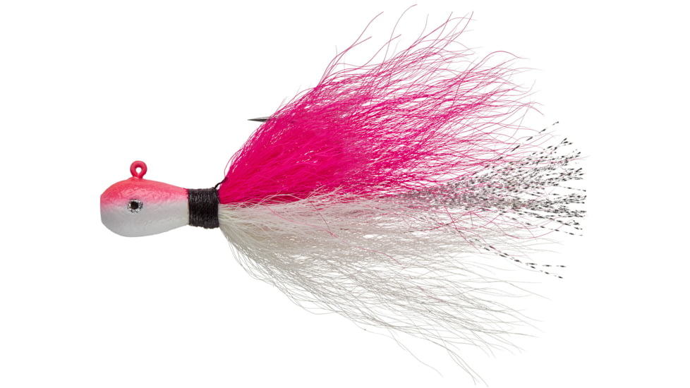 Mepps Bucktail Jig, Pink/White, 1/8oz, MBJ18 PKWH